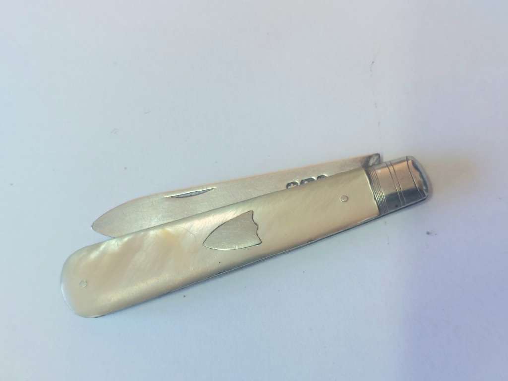 Wow!! 1900 Sheffield silver pocket knife 20,8g  Wow!!