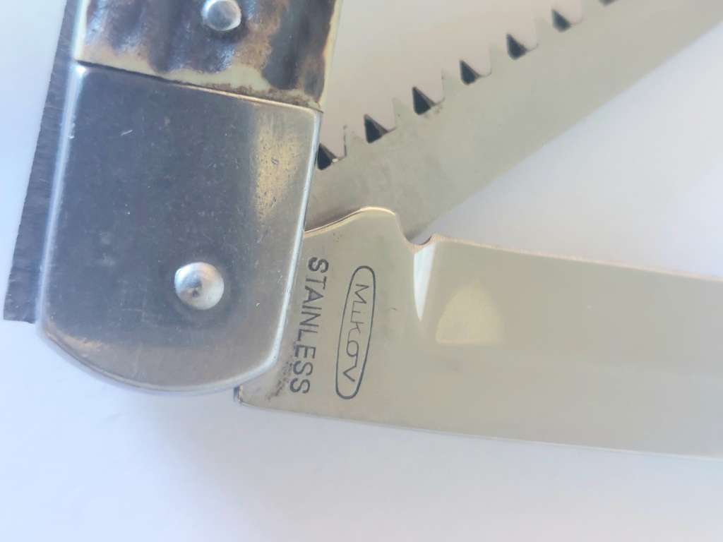 Amazing vintage Mikov stag horn hunting folder Value R2500