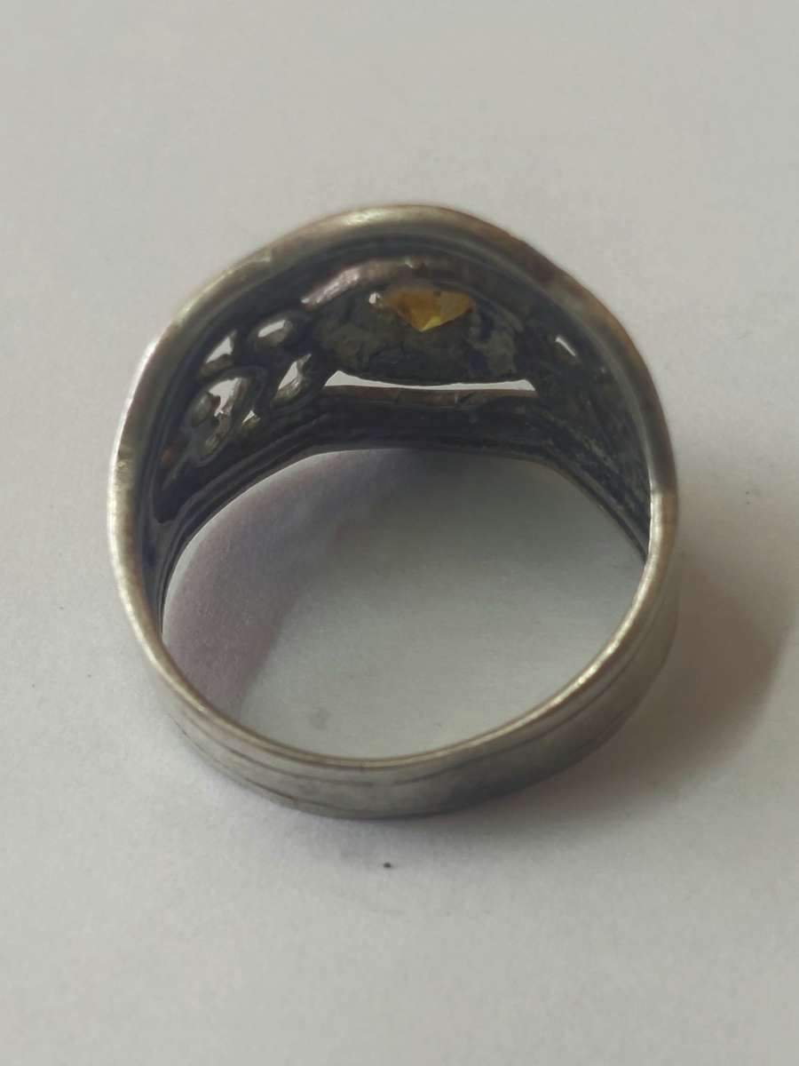 Gorgeous vintage sterling silver citrine ring 5,0g