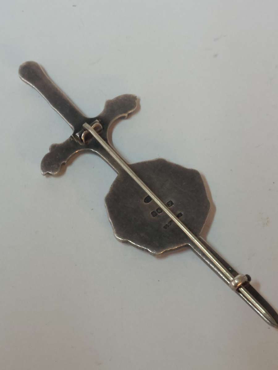 Large Scottish 1947 Glascow silver kilt brooch 19,7g wow!!