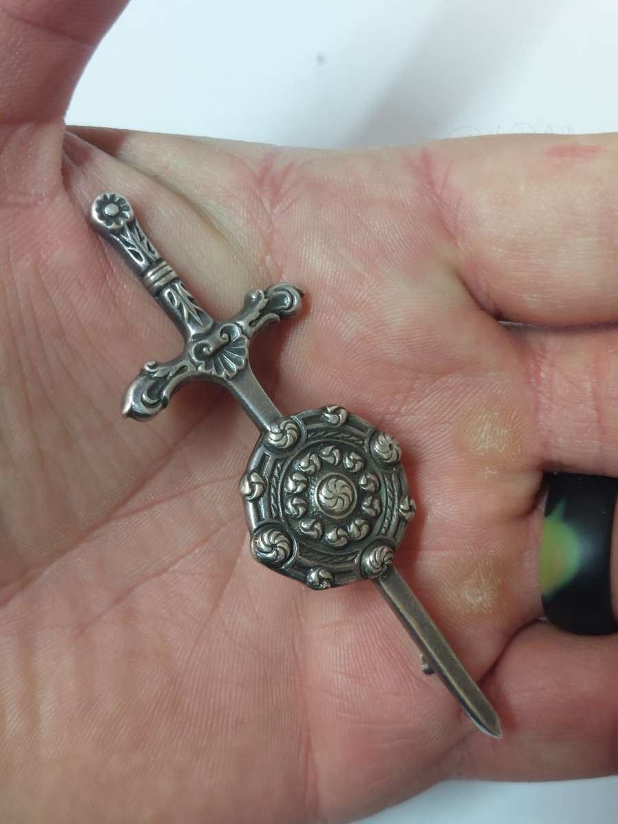 Large Scottish 1947 Glascow silver kilt brooch 19,7g wow!!