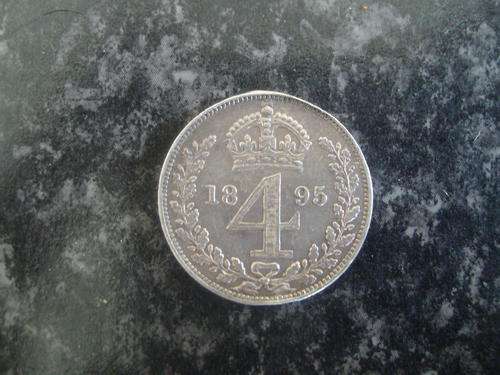 1895 SILVER 4 PENCE