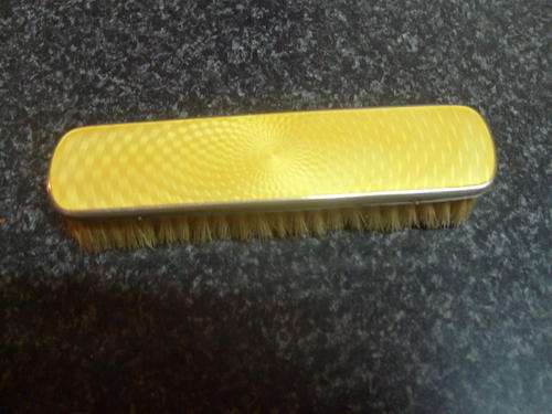 Beautiful enameled sterling silver brush (rare colour)