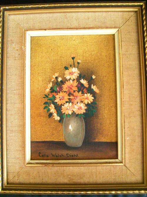 BEAUTIFUL CELIA WALSH-DIEHL STILLIFE OIL ON BOARD