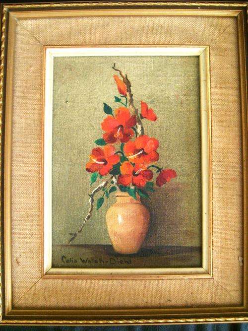 BEAUTIFUL CELIA WALSH-DIEHL OIL ON BOARD