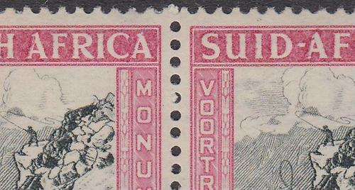 B130921 South Africa 1935 ERROR = RETOUCHED A in both Africa and Afrika MH
