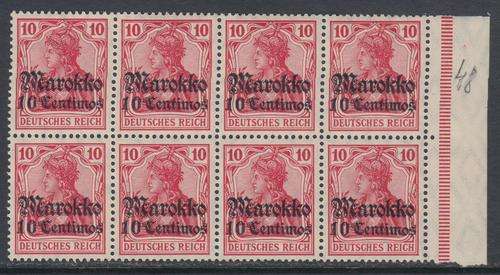 B150814 MOROCCO German Reich MNH block on Germany stamps