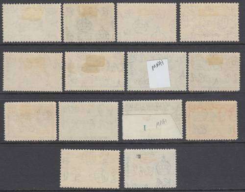 B151201 WITH EXTRA PRINTINGS are MNH and MH Gilbert and Ellis 1939 complete MH set cat R 1100