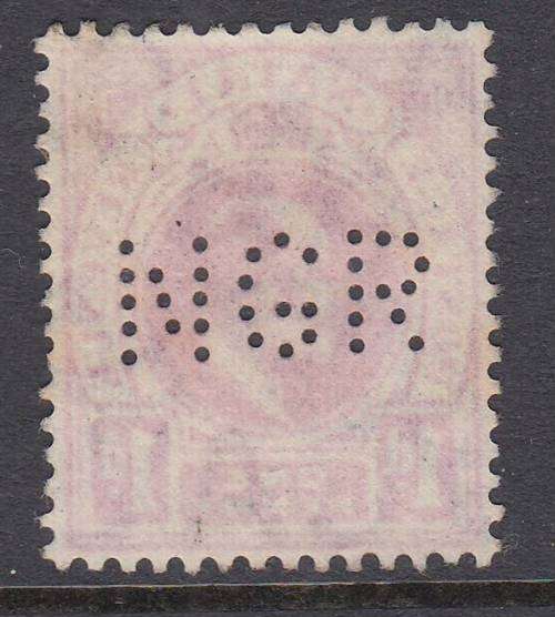 B180201 REVERSED PERFIN = NATAL GOVERMENT RAILWAYS = NGR 1908 VFU