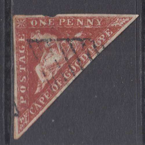 B190715 Deep Brown Red Cape of Good Hope 1863 Fournier forgery normal cat £325