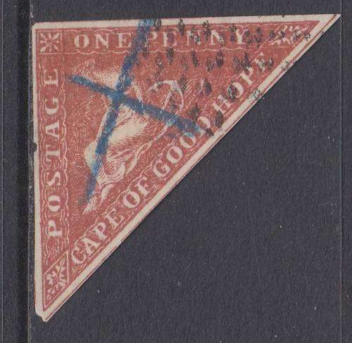 B190715 Deep Brown Red Cape of Good Hope 1863 Fournier forgery normal cat £325