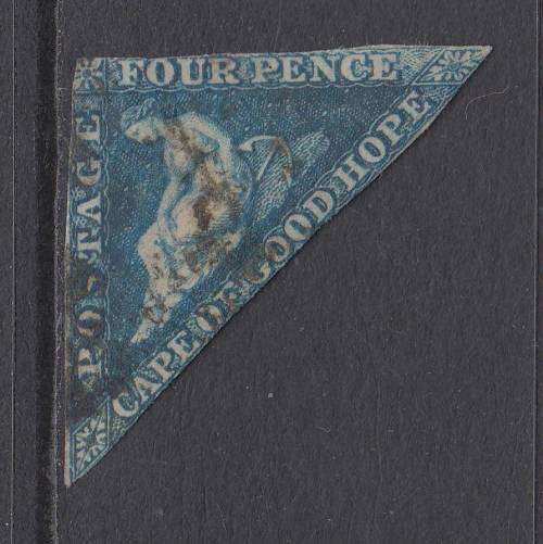 B190715 NO THINS or TEARS Cape of Good Hope 1863 4d used genuine cat £120