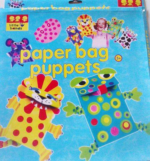 Paper bag Puppets.(Over 50 stickers & more then 12 punch outs) Just peel,stick and glue!!Educational