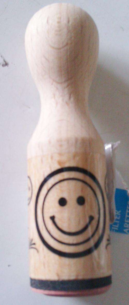 Hi-Quality Wooden stamps.  Smiley-face, Kissing Lips and Haert.