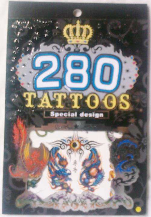 280 Diffrent Tattoos, special design. Limited Stock, so do not miss out.