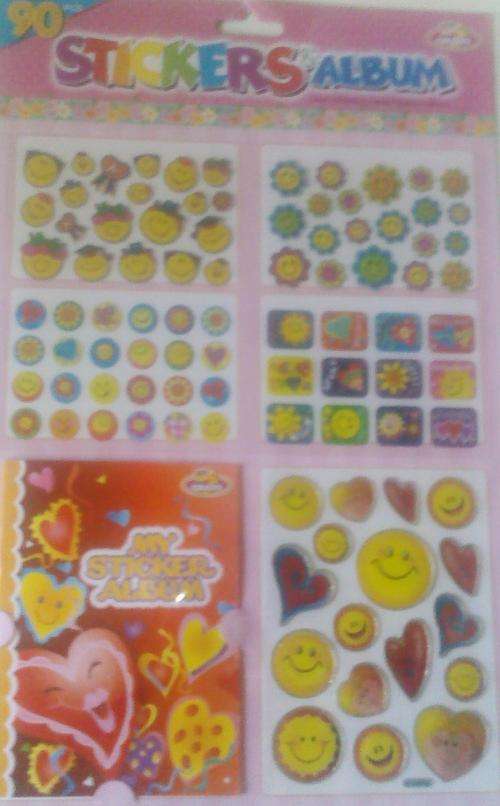 Over 90 Smiley Face stickers. Perfect for decorating, scrapbooking and cardmaking.With mini album.