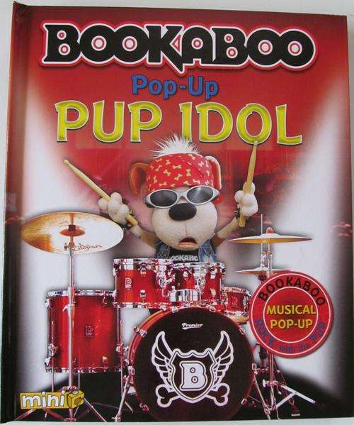 Bookaboo. Pop-up PUP IDOL. Amazing Musical Pop-up book.  Come Rock with the Pup!!!