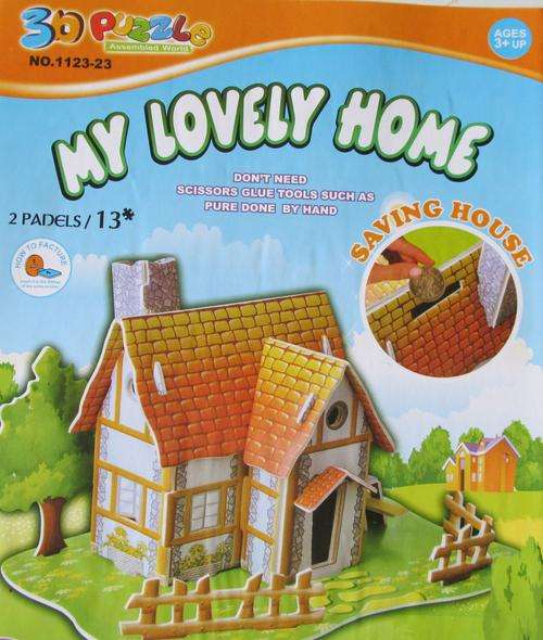 My lovely Home 3D moneybox puzzle.