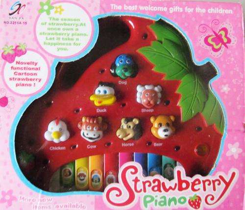 Strawberry Piano.  Animal sounds and Music