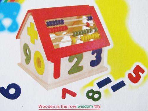 Bright and Colourfull WOODEN  digital room (Large) and shape sorter.