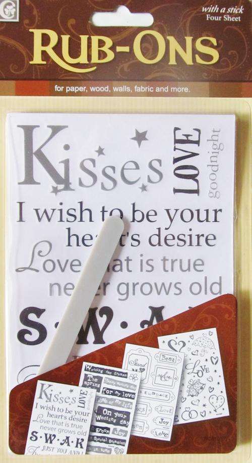 Rub-On Transfers (4 sheets) can be used on paper, wood, walls, fabric and more!!!