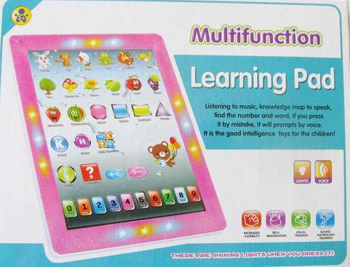 Multifunction Learning Pad.  Available in Pink or Green ! ! ! With, music, sounds, lights and Voice.