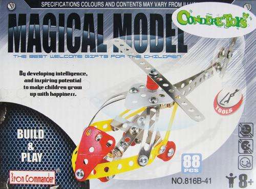 88 piece Magic Model Build and Play  Helicopter.