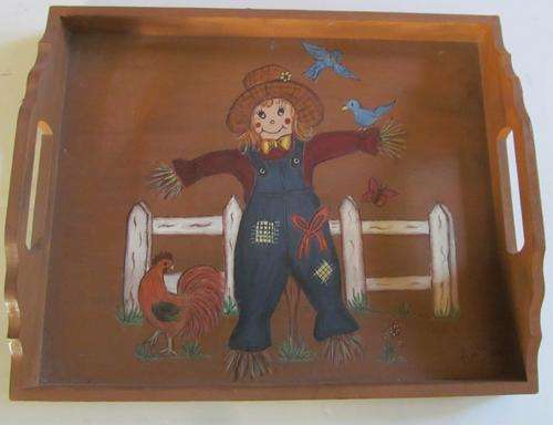 Fabulous hand painted wooden tray.  Truelly Stunning!!!