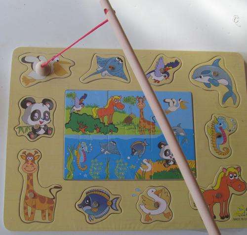 Magnetic Wooden Puzzle with magnetic rod !!! UNIQUE TO BID AND BUY !