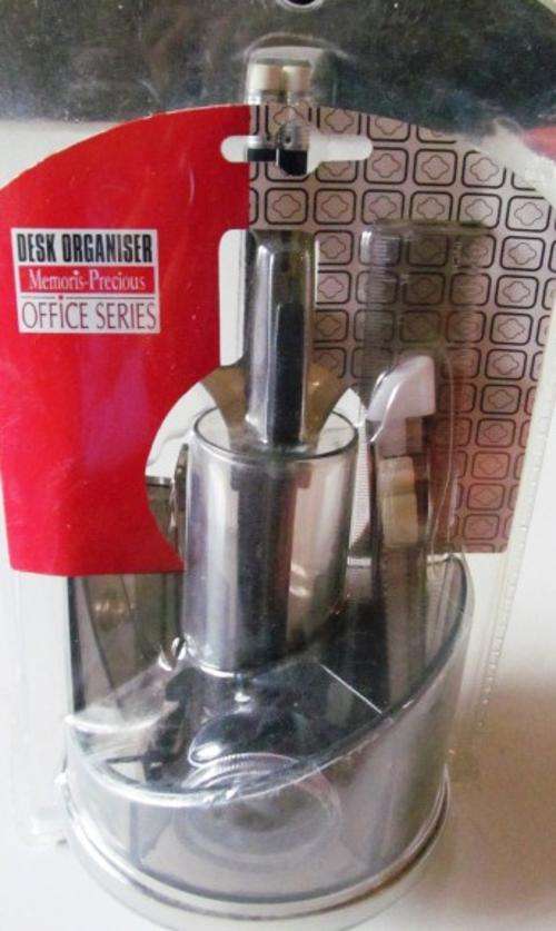 Desk organizer -  includes pens, penciles, scissors, ruler, rubber, stanely knife, stapler, sharpner