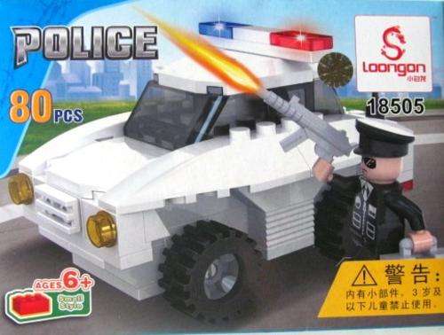 80 Piece POLICE  (100% Lego Compatible) - SHIPPING R40 & ALL ADDITIONAL ITEMS ARE FREE