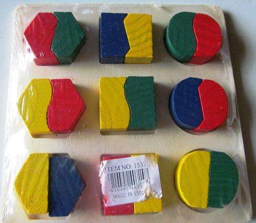 Educational wooden shapes (puzzle) in tray - SHIPPING R40 & ALL ADDITIONAL ITEMS ARE FREE