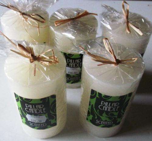 Bulk lot - 5 Large Sented candles - R5 increments - Shipping R40, additional items are FREE