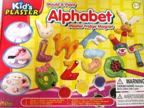 Alphabeth Moald and paint Fridge Magnet set