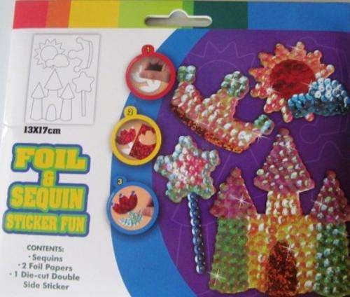 Foil and Sequin Sticker Fun