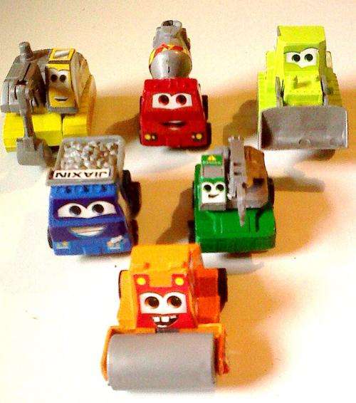 To cute for words!!! Set of 6 construction trucks!!! Perfect stocking filler!!!