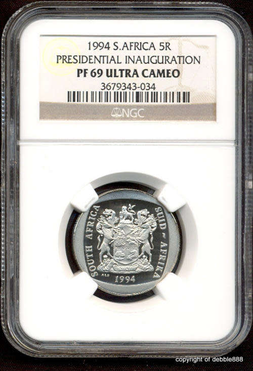 !!! PRESIDENTIAL INAUGURATION R5 1994 - PF69 Ultra Cameo !!! 2ND HIGHEST GRADE !!!