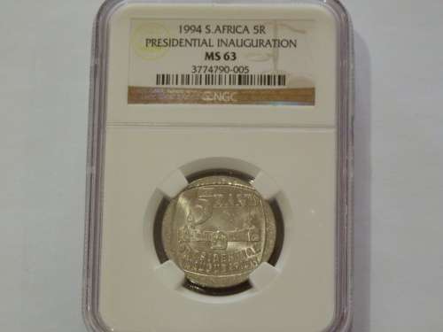 1994 PRESIDENTIAL INAUGURATION MS63- NGC GRADED MS63 BUILDING IN FRONT