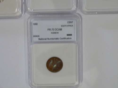 1968 SOUTH AFRICAN PR 70 DCAM COIN SET INCLUDES R1, 50C,20C,10C,5C,2C,1C BID PER SET
