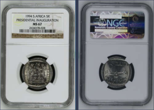 1994 R5 PRESIDENTIAL INAUGURATION MS67 NGC GRADED ONLY15 COINS GRADED HIGHER **RARE**