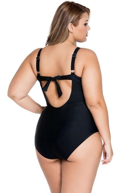 *DIVA RANGE* Black Taupe Underwired Plus Size Monokini