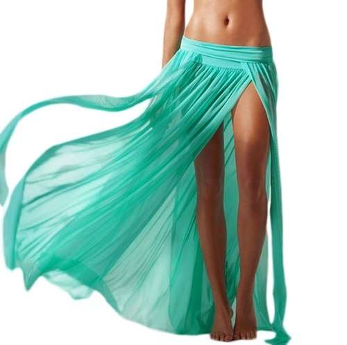 *DIVA RANGE* Elegant Mesh Maxi Skirt Cool Beachwear