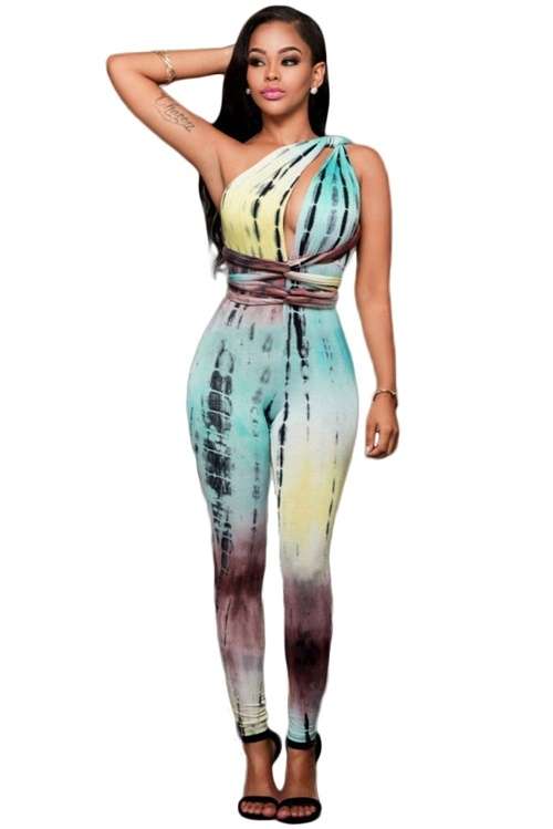 *DIVA RANGE* Tie Dye Print Multi-way Jumpsuit