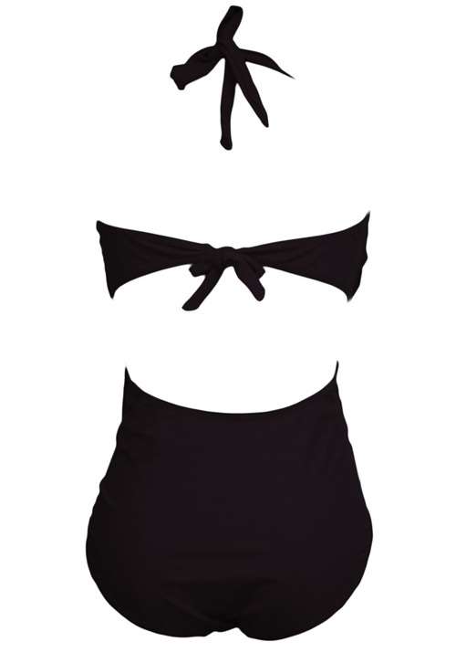 *DIVA RANGE* Black Sweetheart Neck Ruched Plus Size One-piece Swimwear