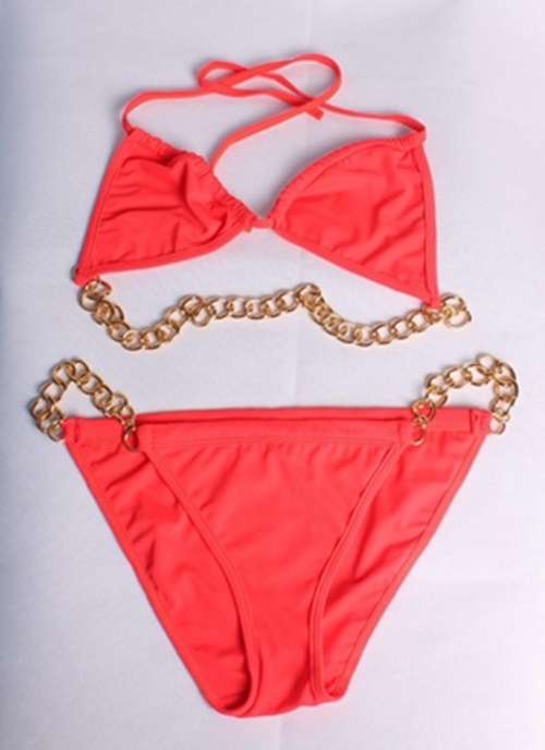 *DIVA RANGE* Orange Chain Detail Bikini