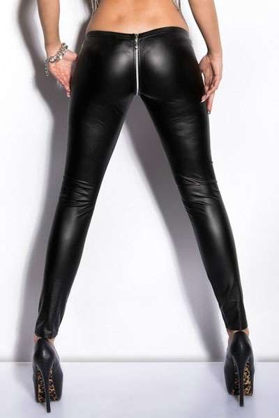 *DIVA RANGE* Sexy Wet Look Zippered Leggings
