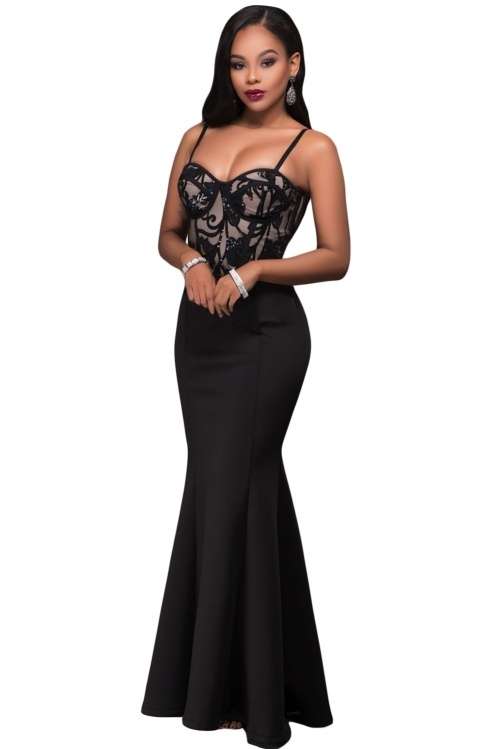 *DIVA RANGE* Black Mermaid Luxe Maxi Skirt