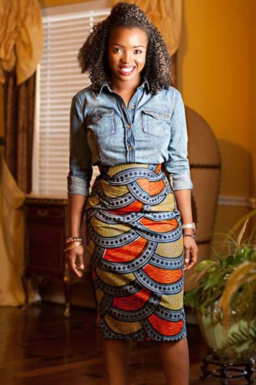 *DIVA RANGE* Stylish African Fashion Print Bodycon Midi Skirt