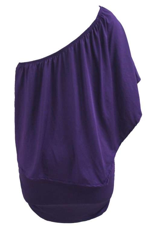 *DIVA RANGE* Plus Size Multiple Dressing Layered Purple Mini Dress