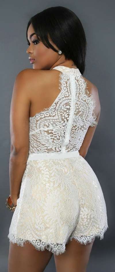 *WILD ROSE* White Lace Playsuit - S/M/L/XL